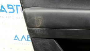 Mazda CX-5 2023-2025 front left door panel with black leather insert, black leather armrest, chrome molding, scratches, scuffs