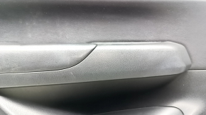 Rear left door panel for Mazda CX-5 17-23 with black leather insert, black leather armrest, chrome molding, scratches, abrasions