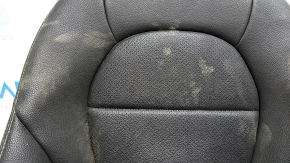 Mercedes C-class W205 15-21 passenger seat back upholstery, dark gray leather, perforated, heated, trimmed, dry-cleanable