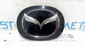 Mazda CX-5 17-24 radiator grille emblem without radar, scratches, sand