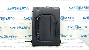 Rear seat backrest, 2nd row, left, BMW X3 G01 18-21, black leather, with black belt, wrinkled