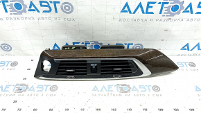 BMW X3 G01 18-21 black front panel center trim, dark oak Perlglanz Chrome wood insert, with deflectors, scratches