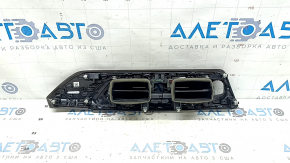 BMW X3 G01 18-21 black front panel center trim, dark oak Perlglanz Chrome wood insert, with deflectors, scratches
