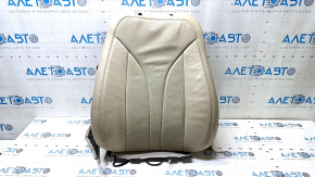 Lincoln MKX 16-18 passenger seat back upholstery, beige leather, perforated, dry-cleanable
