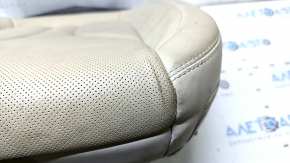 Lincoln MKX 16-18 passenger seat cushion upholstery, beige leather, perforated, dry-cleanable