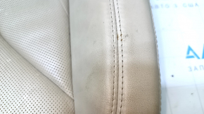 Lincoln MKX 16-18 passenger seat cushion upholstery, beige leather, perforated, dry-cleanable