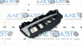 Front left window lift control trim for BMW X3 G01 18-21, black with chrome, crack in mount