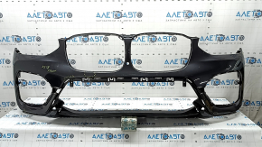 Bare front bumper BMW X3 G01 18-21 for parking sensors, Park Assist and camera, graphite, scratches, dented