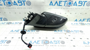 Right side mirror assembly for Lincoln MKC 17-19, 10 pins, heated, illuminated, graphite, scuffed