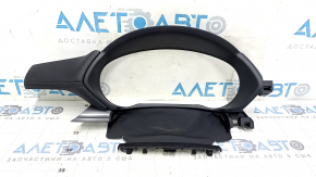 Mazda CX-5 21-24 black leather instrument cluster surround with gray insert for 10.3"