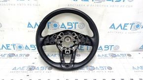 Naked steering wheel Mazda CX-5 20-25 black leather, without heating, with overlay, worn