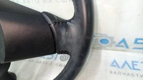 Naked steering wheel Mazda CX-5 20-25 black leather, without heating, with overlay, worn
