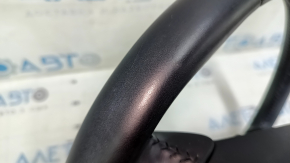 Naked steering wheel Mazda CX-5 20-25 black leather, without heating, with overlay, worn
