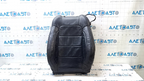 Ford Mustang mk6 15-23 driver's seat back upholstery, black leather, wrinkled