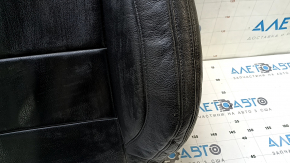 Ford Mustang mk6 15-23 driver's seat back upholstery, black leather, wrinkled