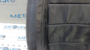 Ford Mustang mk6 15-23 driver's seat back upholstery, black leather, wrinkled