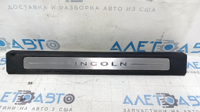 Lincoln MKC 15-19 front left door sill plate, black, non-illuminated, scratches