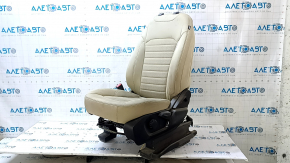 Driver's seat Ford Edge 15-24 without airbag, cloth beige, mechanical, for dry cleaning