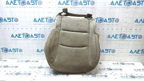 Kia Optima 11-15 passenger seat cushion upholstery, beige leather, perforated, dry-cleanable
