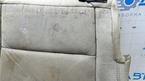 Kia Optima 11-15 passenger seat cushion upholstery, beige leather, perforated, dry-cleanable