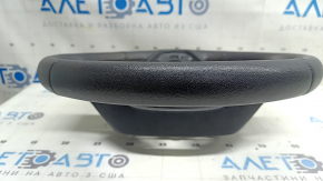 The steering wheel is bare, Lincoln MKC 15-19, black leather, worn, the braid is torn.
