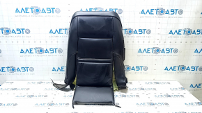 Lincoln MKC 15-16 passenger seat back upholstery, black leather, perforated, heated, wrinkled, needs cleaning