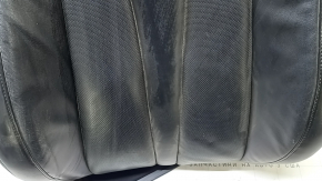 Lincoln MKC 15-16 passenger seat back upholstery, black leather, perforated, heated, wrinkled, needs cleaning