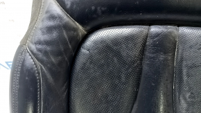 Lincoln MKC 15-15 passenger seat cushion upholstery, black leather, perforated, heated, wrinkled