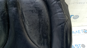 Lincoln MKC 15-15 passenger seat cushion upholstery, black leather, perforated, heated, wrinkled