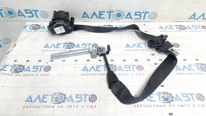 Driver's seat belt with tensioner for Lincoln MKC 15-19, black, dry cleanable