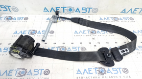 Driver's seat belt with tensioner for Lincoln MKC 15-19, black, dry cleanable