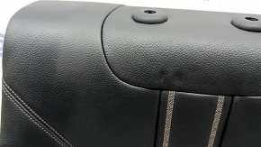 Rear seat backrest, 2nd row, left, BMW 5 G30 17-23, Dakota leather, black, heated, Sport line, wrinkled
