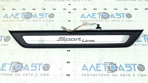 Outer front right door sill trim for BMW 5 Series G30 17-20 Sport Line, with backlight, corrosion, peeling trim, scratches