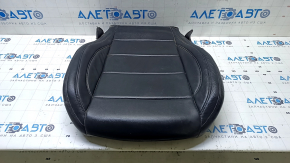 Ford Mustang mk6 15-23 driver's seat cushion trim, black leather