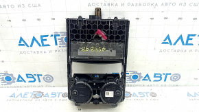 BMW 5 G30 17-23 center console pocket, gray diamond, with cup holders, cigarette lighter, for wireless charging