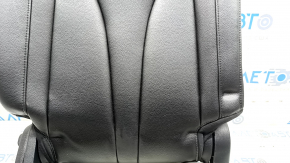 Right rear seat back, 2nd row, Lincoln MKC 15-19, black leather, wrinkled, needs cleaning, scratches on plastic