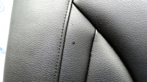 Right rear seat back, 2nd row, Lincoln MKC 15-19, black leather, wrinkled, needs cleaning, scratches on plastic