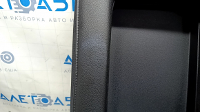 Left rear seat back, 2nd row, Lincoln MKC 15-19, black leather, with belt and armrest, wrinkled, needs cleaning, scratches on plastic