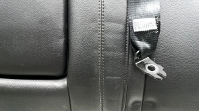 Left rear seat back, 2nd row, Lincoln MKC 15-19, black leather, with belt and armrest, wrinkled, needs cleaning, scratches on plastic