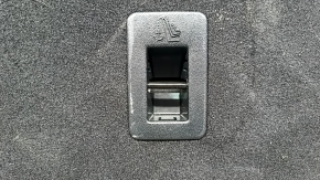 Left rear seat back, 2nd row, Lincoln MKC 15-19, black leather, with belt and armrest, wrinkled, needs cleaning, scratches on plastic