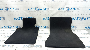 Set of floor mats for BMW 5 G30 17-23, black cloth, for cleaning