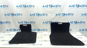 Set of floor mats for BMW 5 G30 17-23, black cloth, for cleaning
