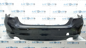Bare rear bumper for BMW 5 G30 17-20 with parking sensors, black, scratches