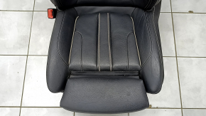 BMW 5 G30 17-20 driver's seat with airbag, electric, heated, Dakota leather, black, Sport, with headrest, worn, needs cleaning