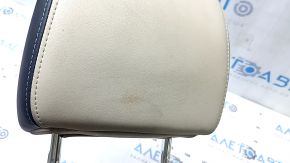 Chevrolet Volt 11-15 passenger seat headrest, beige and black leather, ready to clean