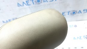 Chevrolet Volt 11-15 passenger seat headrest, beige and black leather, ready to clean