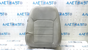 VW Passat b8 16-19 USA passenger seat back upholstery, gray leather, perforated, heated, wrinkled