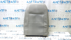 VW Passat b8 16-19 USA passenger seat back upholstery, gray leather, perforated, heated, wrinkled