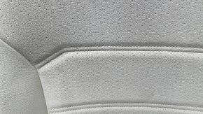 VW Passat b8 16-19 USA passenger seat back upholstery, gray leather, perforated, heated, wrinkled