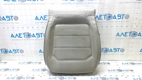 VW Passat b8 16-19 USA passenger seat cushion upholstery, gray leather, perforated, heated, dry-cleanable